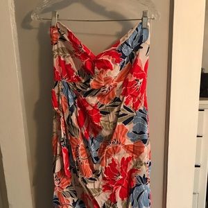 Sweetheart neck, asymmetrical bottom dress